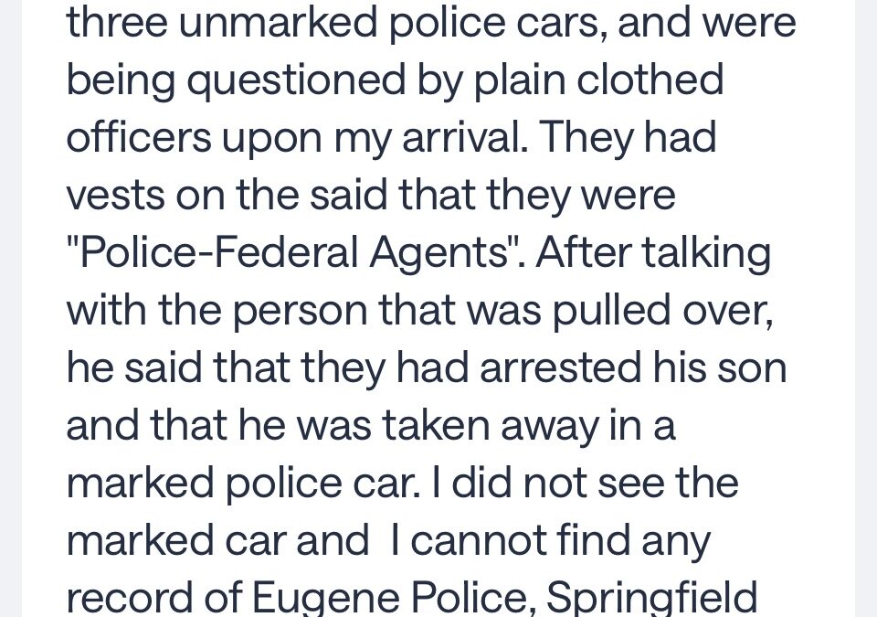 April 22nd Alleged ICE ABDUCTION