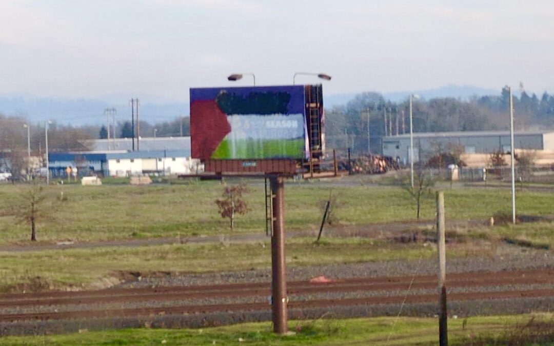 Reportback: Palestine Flag Painted on Local Billboard