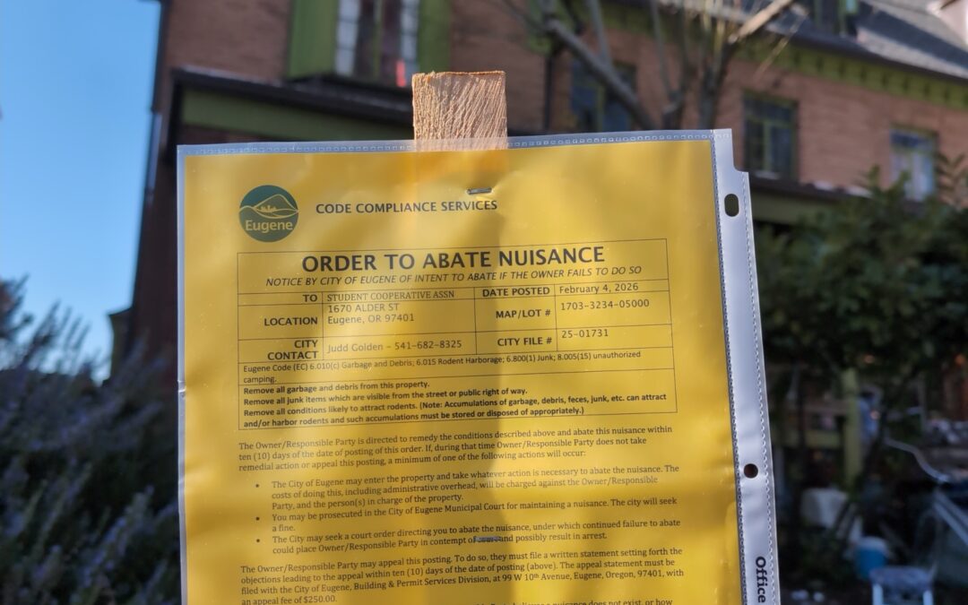 Policing of Support: City of Eugene Penalizes Private Property Owners for Hosting the Unhoused